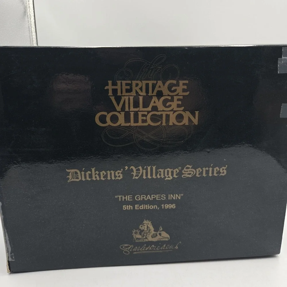 Dept 56 Dickens Village The Grapes Inn 1996 5th Edition Lighted w Box Euc Works